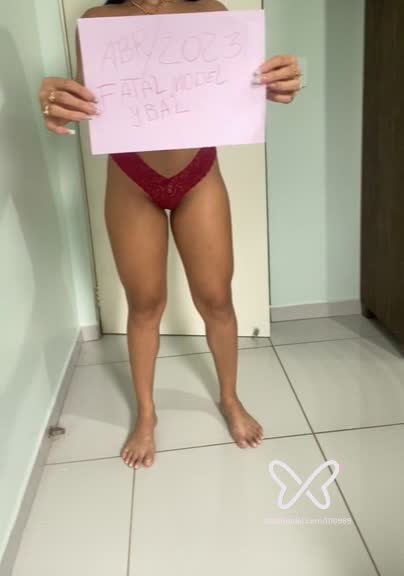 Imagem do vídeo de verificação de Bruna amorim