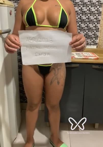 Imagem do vídeo de verificação de Bruna Oliveira