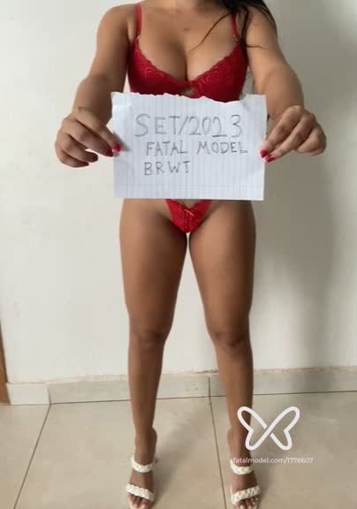 Imagem do vídeo de verificação de Andressa