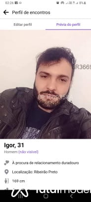 Acompanhante Igor Costa - Perfil