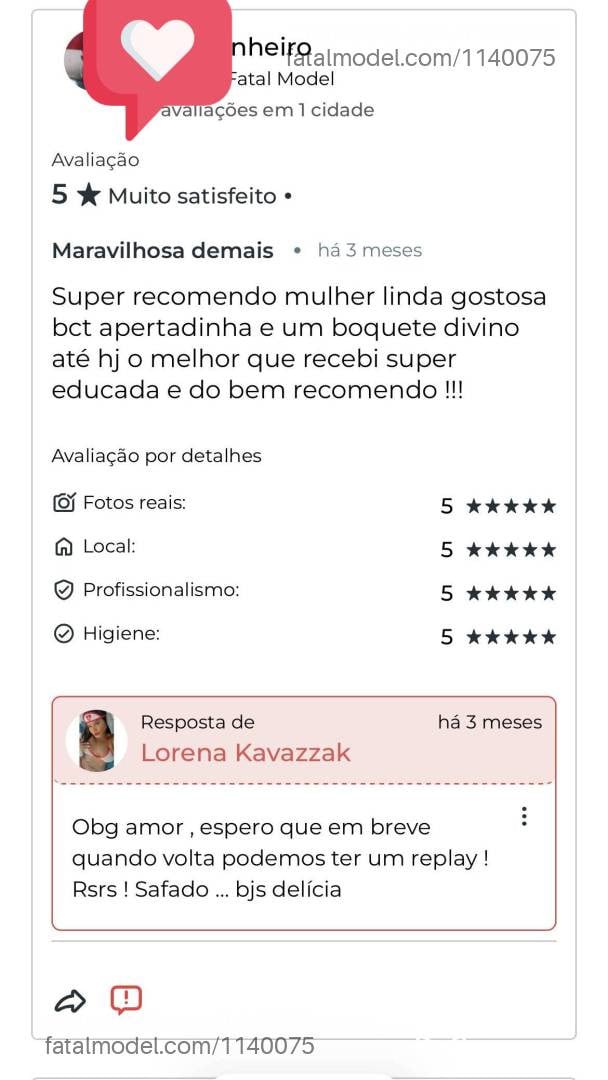 Acompanhante mulher morena (o) de olhos castanhos em Feira de Santana - Lorena Kavazzak