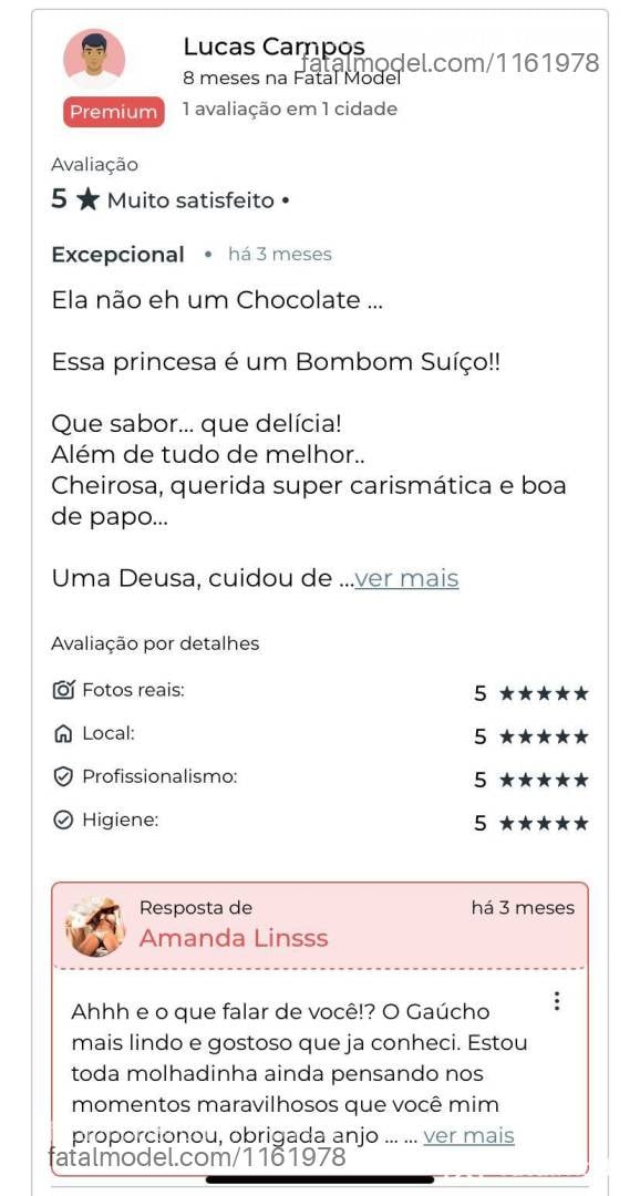Acompanhante mulher morena (o) de olhos pretos em Dourados - Amanda Linsss