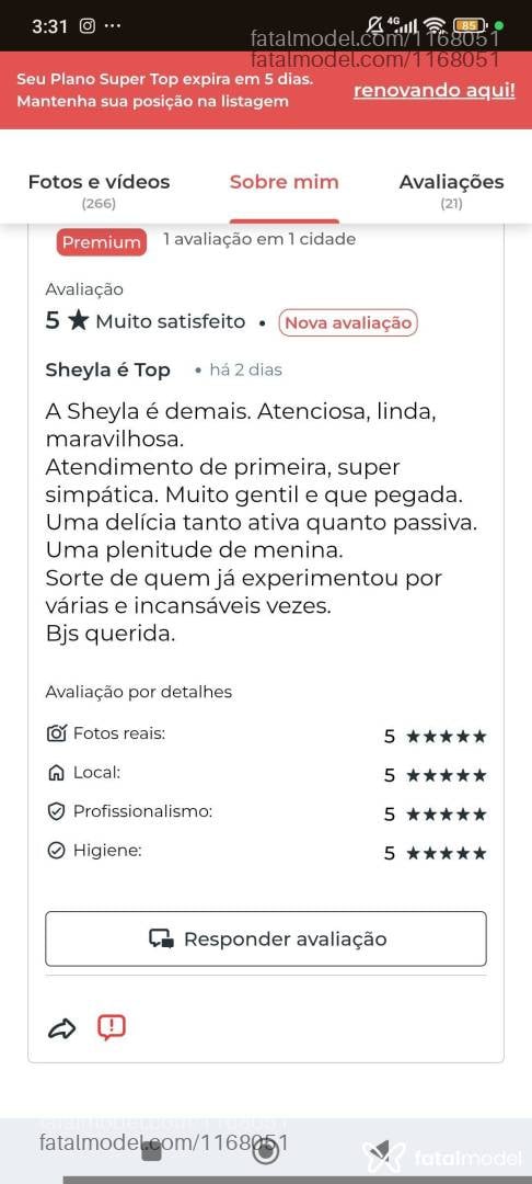 Acompanhante travesti com cabelo castanho de olhos castanhos - Sheyla