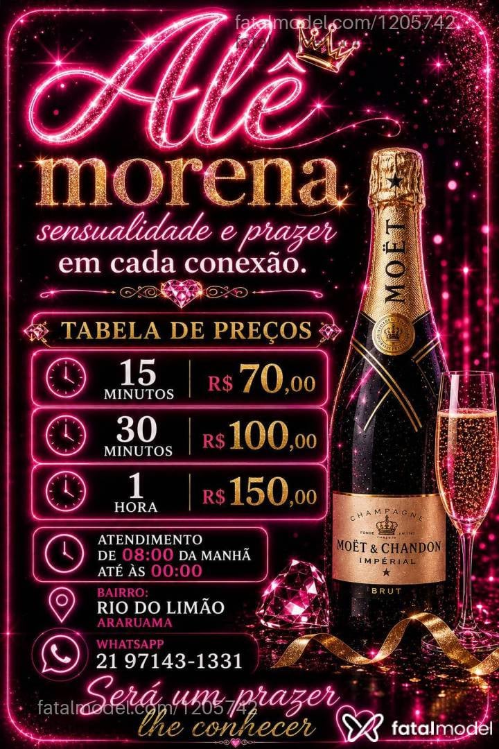 Acompanhante mulher morena (o) de olhos castanhos - Alê Morena