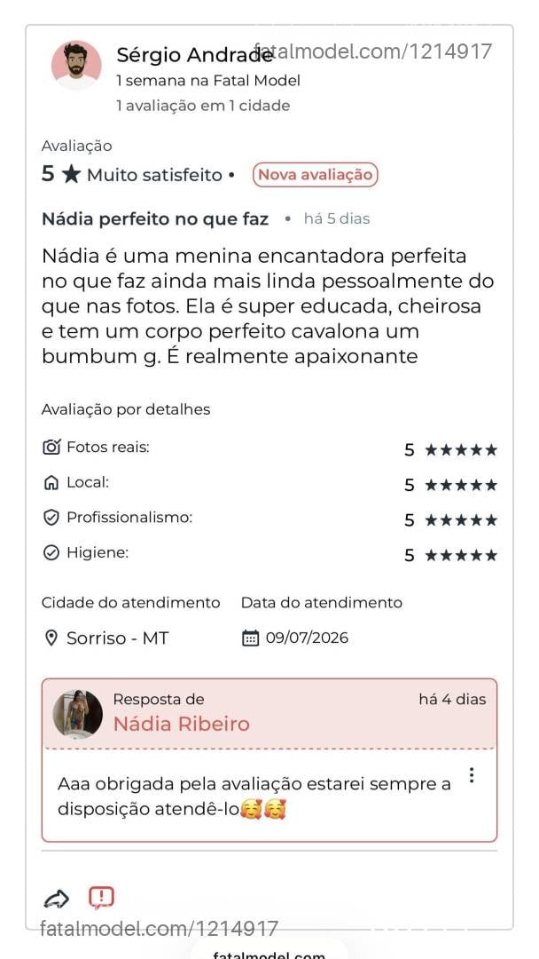 Acompanhante mulher trans morena (o) de olhos pretos em Sorriso - Nádia Ribeiro