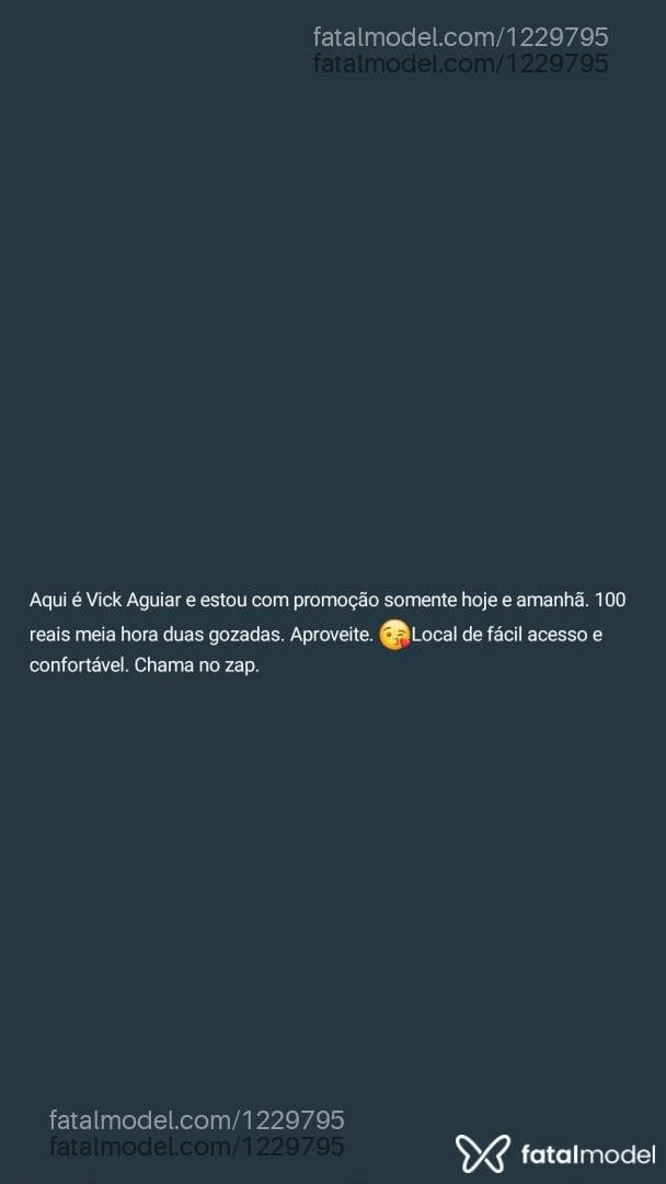 Acompanhante mulher morena (o) de olhos castanhos - Vick Aguiár
