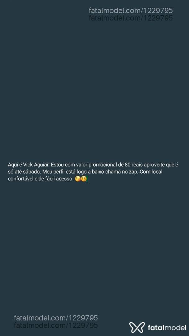 Acompanhante mulher morena (o) de olhos castanhos - Vick Aguiár