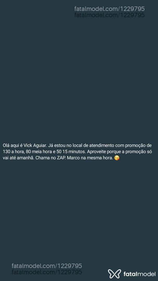 Acompanhante mulher morena (o) de olhos castanhos - Vick Aguiár