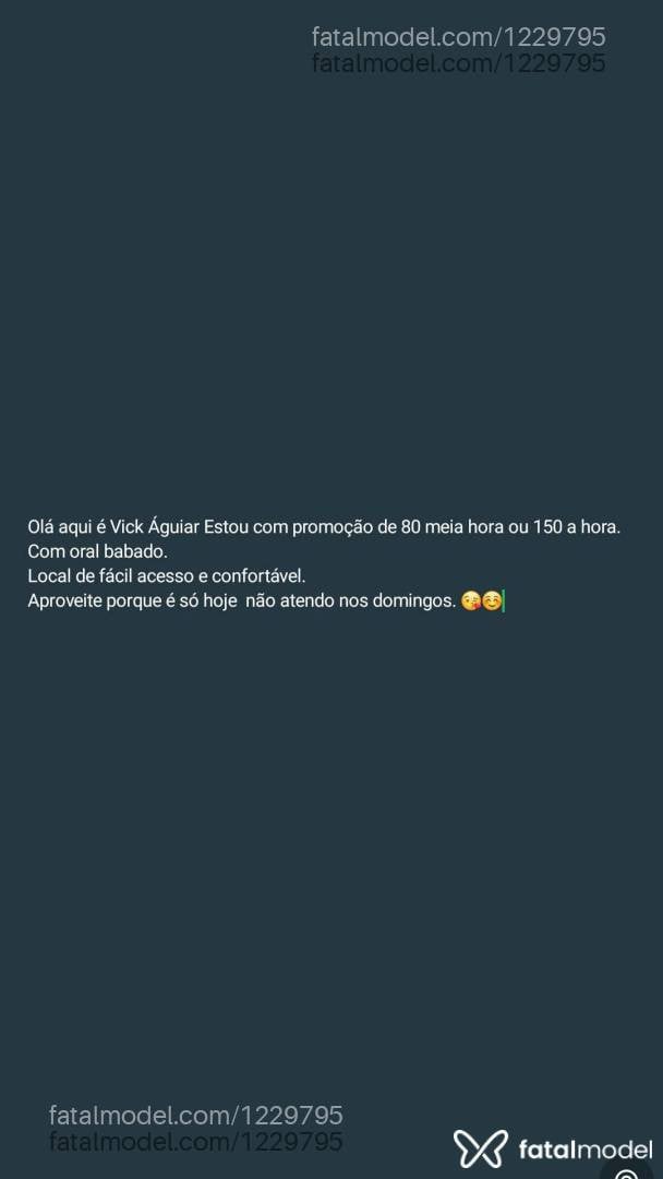 Acompanhante mulher morena (o) de olhos castanhos - Vick Aguiár