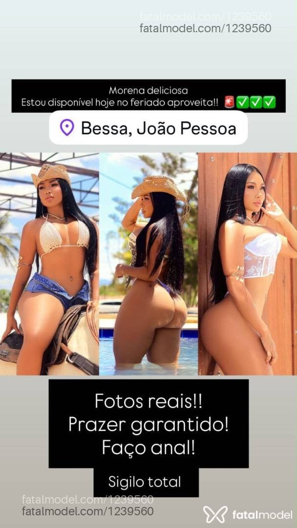Acompanhante mulher morena (o) de olhos castanhos em João Pessoa - Angelotti Martins