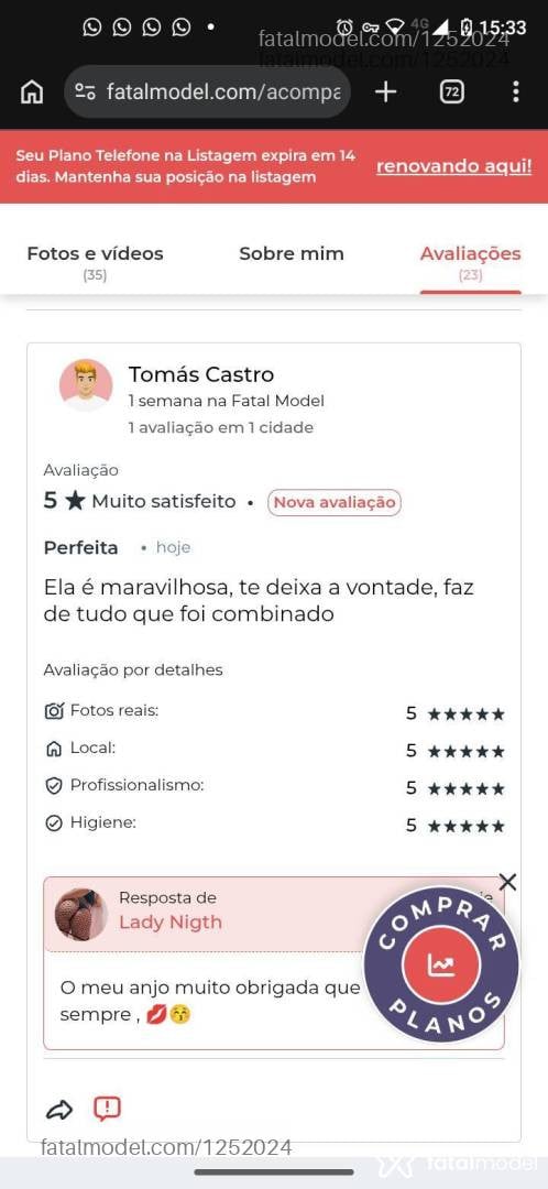 Acompanhante mulher com cabelo castanho de olhos pretos - Lady Nigth
