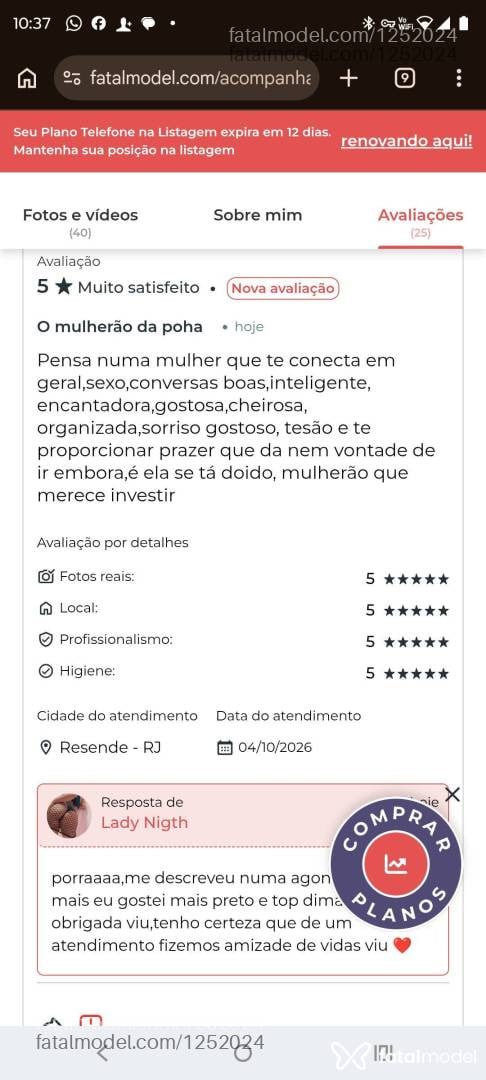 Acompanhante mulher com cabelo castanho de olhos pretos - Lady Nigth