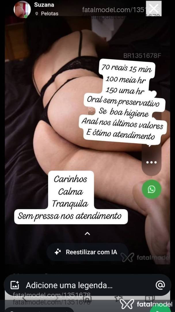Acompanhante mulher morena (o) de olhos castanhos - Suzana
