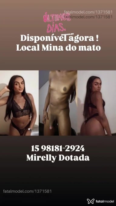 Acompanhante mulher trans morena (o) de olhos pretos - Mirelly Dtad Acompanhante mulher trans morena (o) de olhos pretos - Mirelly Dtad