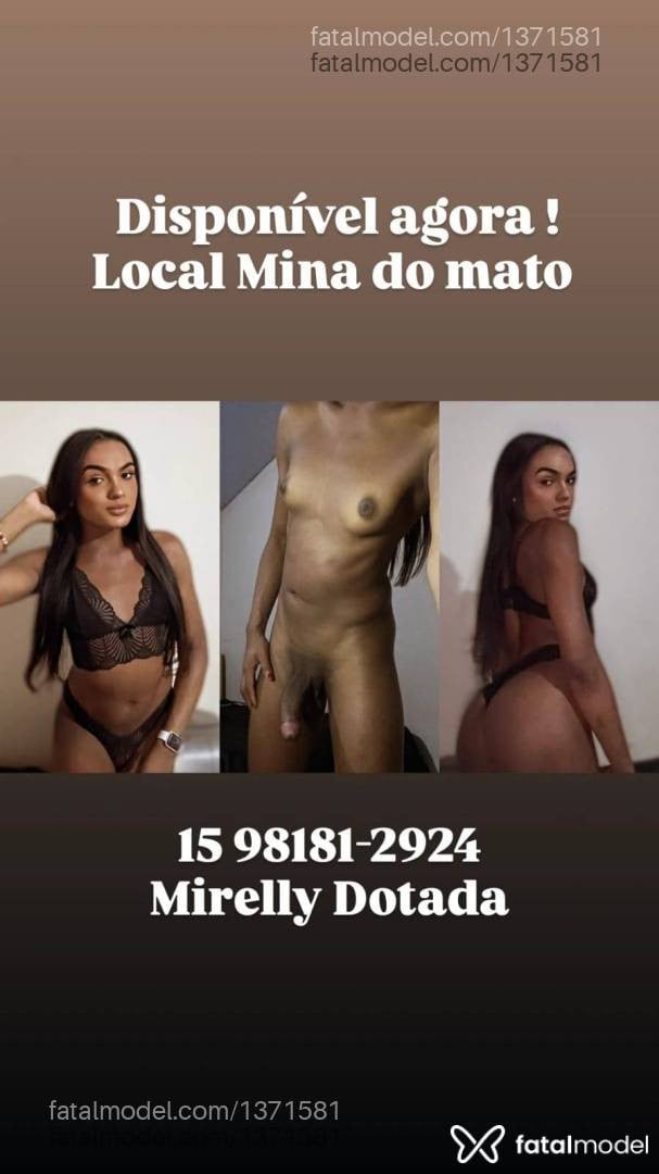 Acompanhante mulher trans morena (o) de olhos pretos - Mirelly Dtad