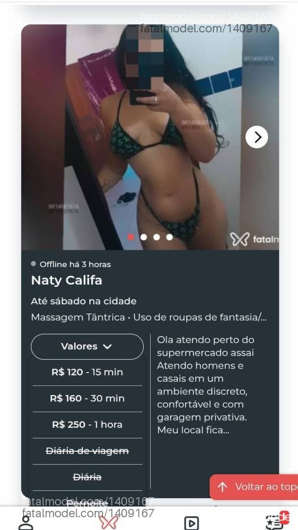 Acompanhante mulher morena (o) de olhos castanhos - Naty Califa