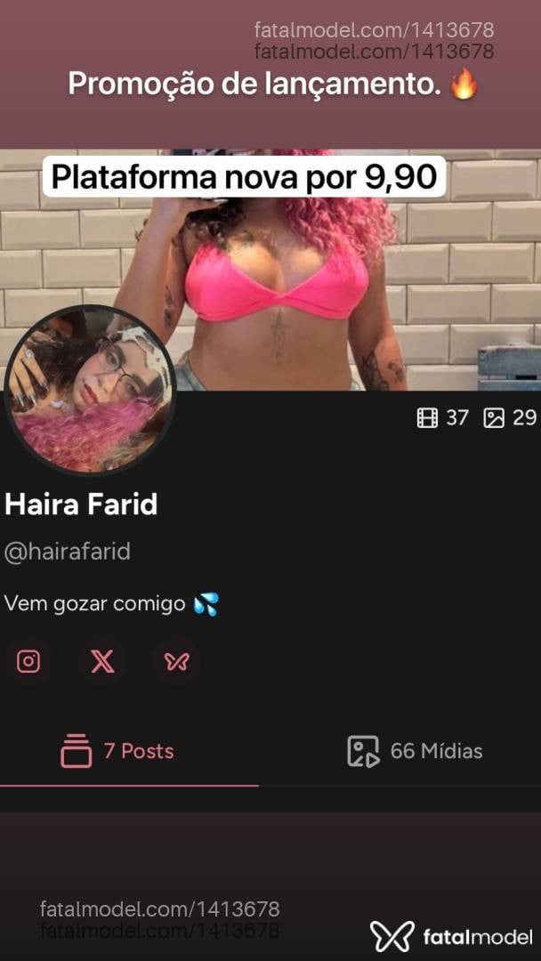 Acompanhante mulher com cabelo colorido de olhos castanhos em Belo Horizonte - Haira Farid
