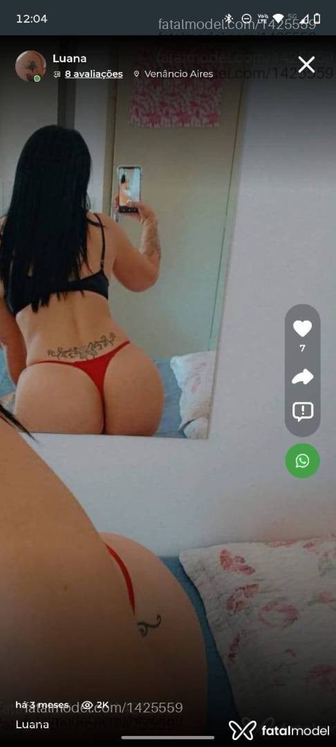 Acompanhante mulher morena (o) de olhos castanhos em Venâncio Aires - Luana