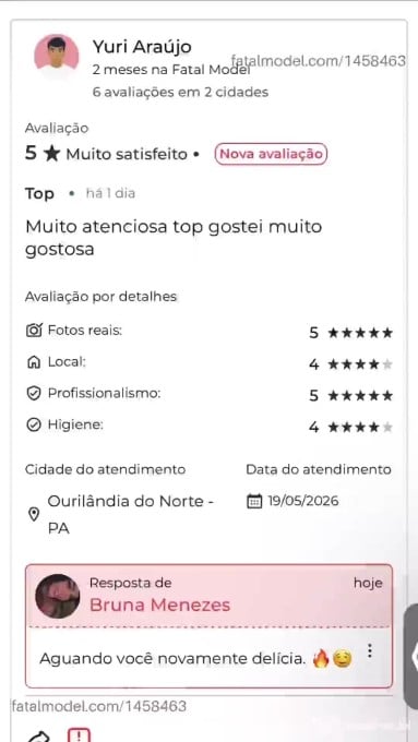 Acompanhante mulher morena (o) de olhos castanhos em Ourilândia do Norte - Bruna Menezes