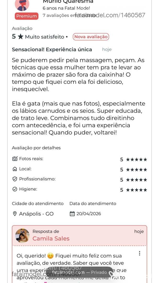 Acompanhante mulher com cabelo castanho de olhos castanhos - Camila Sales Acompanhante mulher com cabelo castanho de olhos castanhos - Camila Sales