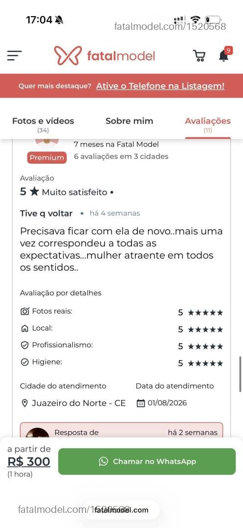 Acompanhante mulher morena (o) de olhos castanhos - Bianca Tavares