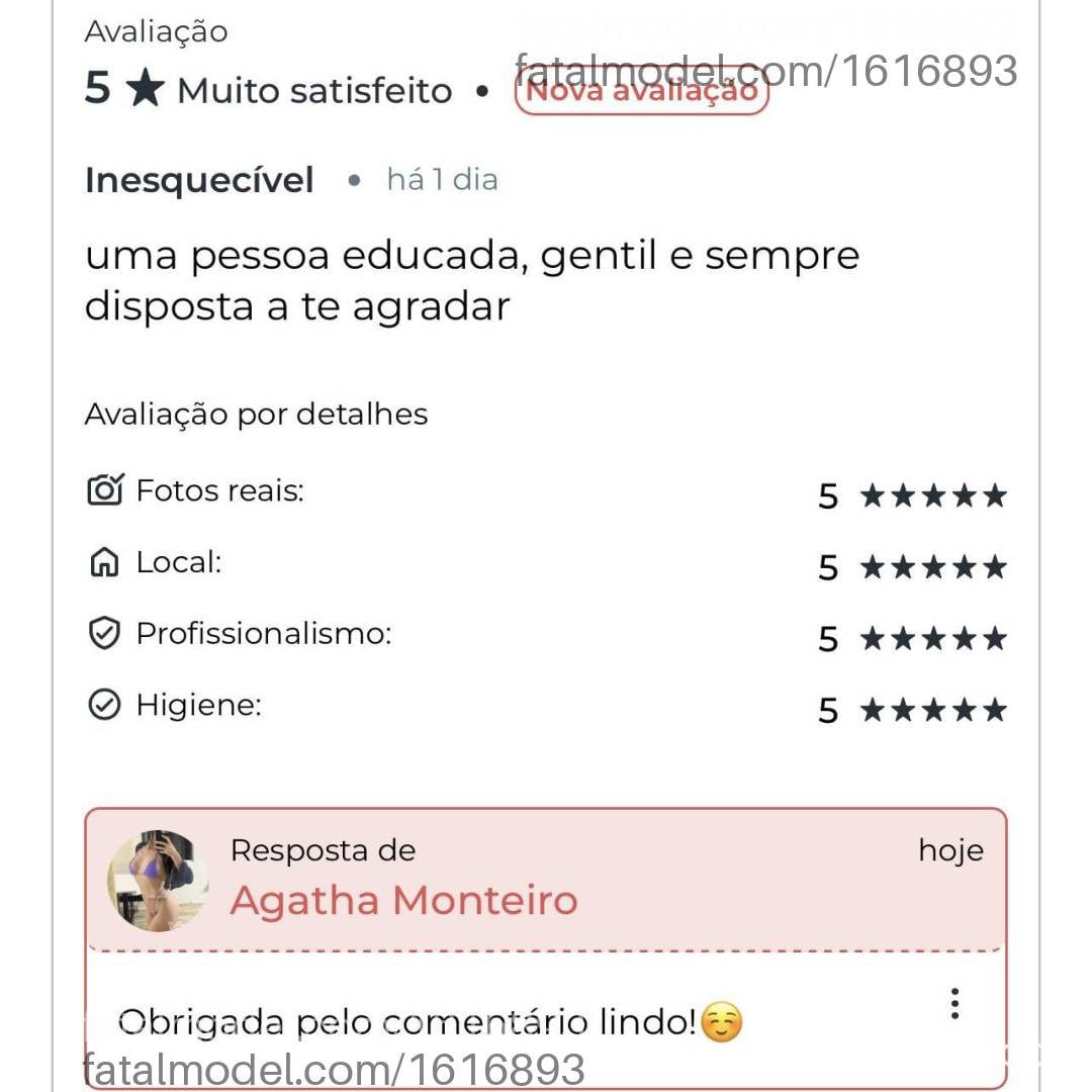 Acompanhante mulher morena (o) de olhos castanhos - Agatha Monteiro