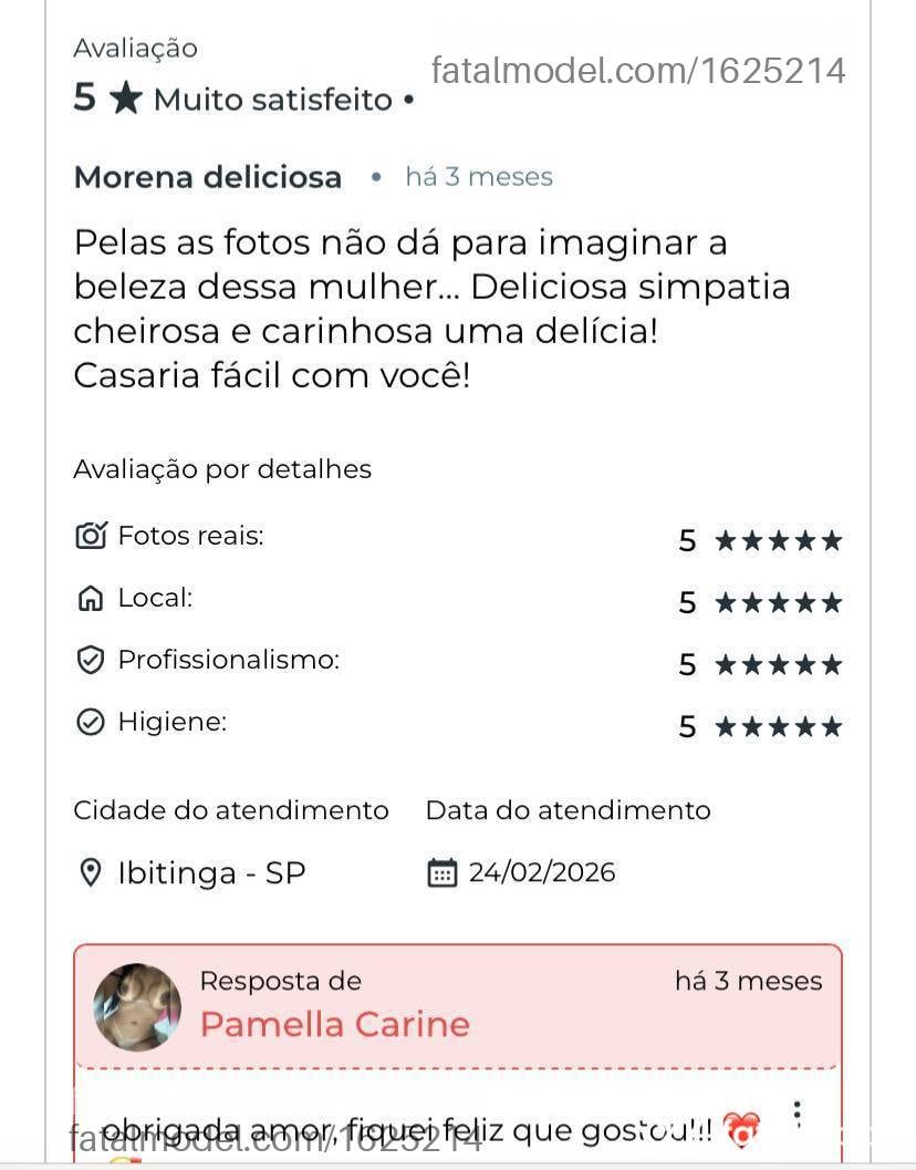 Acompanhante mulher morena (o) de olhos pretos em São José do Rio Preto - Pamella Carine