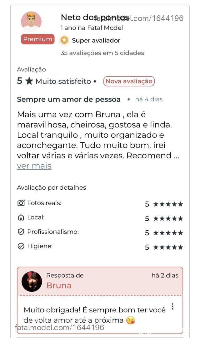 Acompanhante mulher morena (o) de olhos castanhos - Bruna