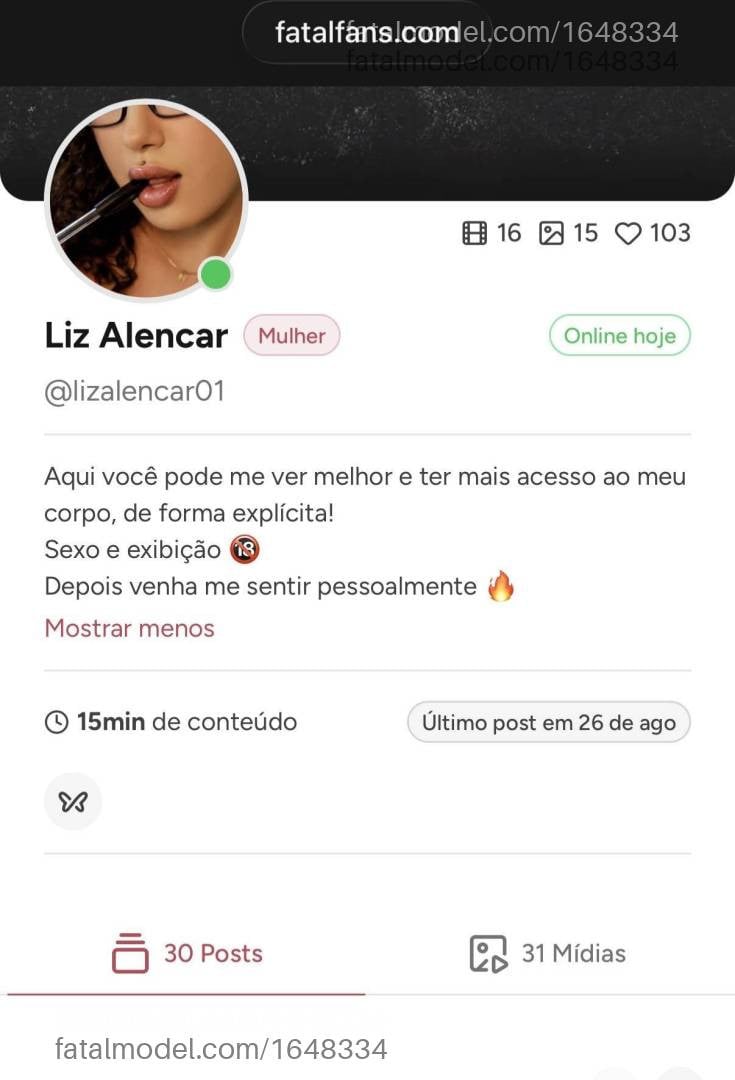 Acompanhante mulher com cabelo castanho de olhos castanhos - Liz Alencar