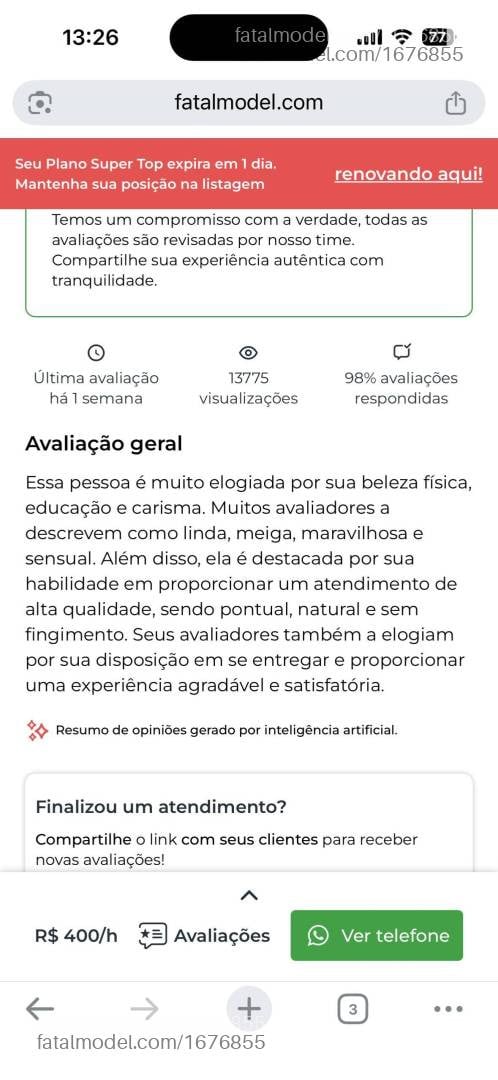 Acompanhante mulher ruiva (o) de olhos castanhos em Campo Mourão - Flávia Venturinni