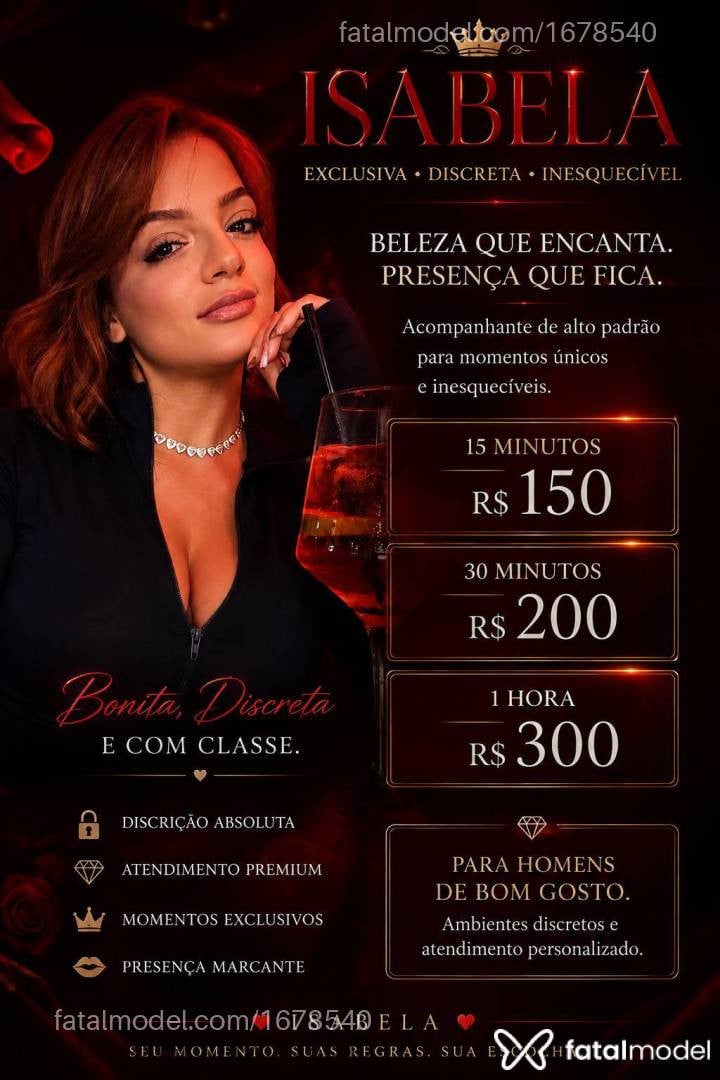 Acompanhante mulher ruiva (o) de olhos castanhos - Isabella