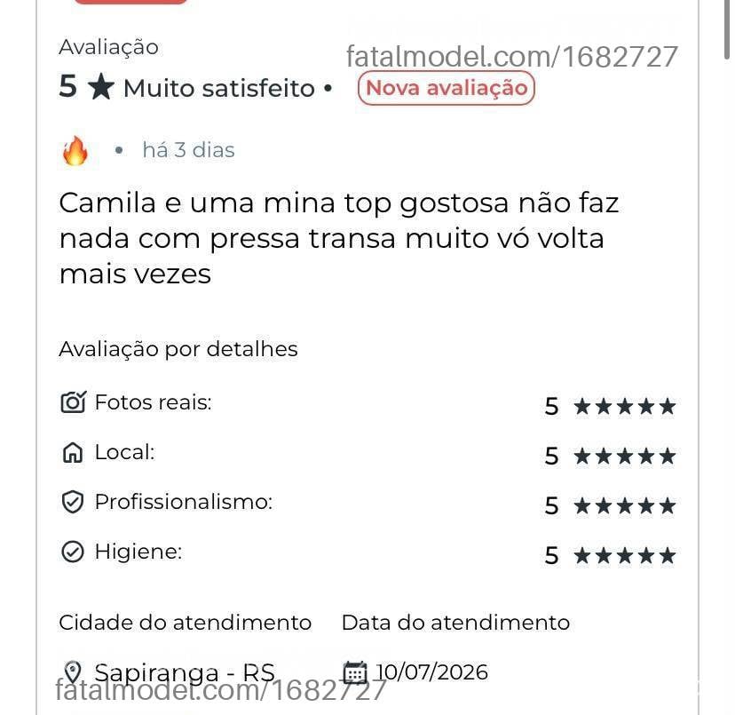 Acompanhante mulher morena (o) de olhos castanhos em Sapiranga - Camila
