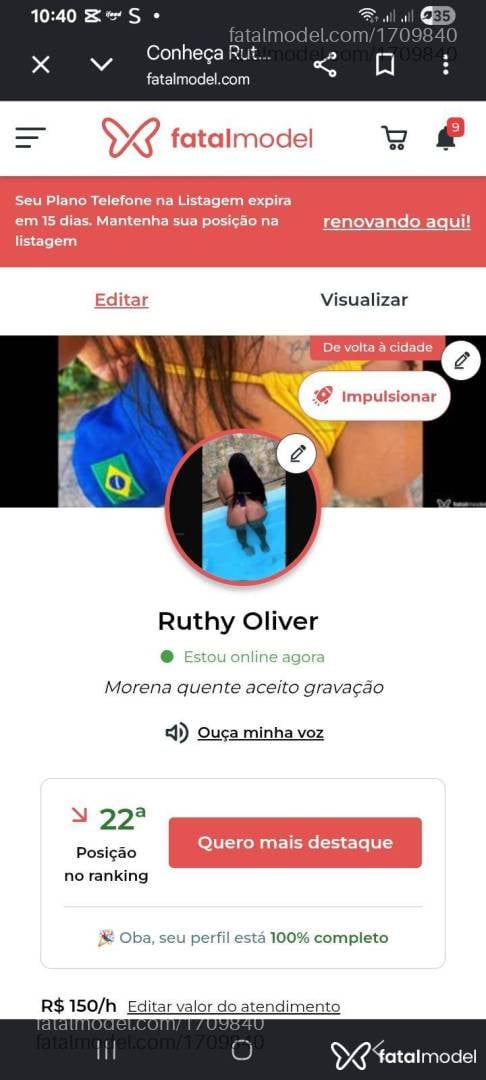 Acompanhante mulher com cabelo castanho de olhos castanhos em Campos dos Goytacazes - Ruthy Oliver