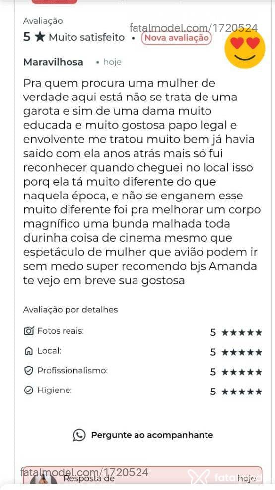 Acompanhante mulher morena (o) de olhos mel - Amanda