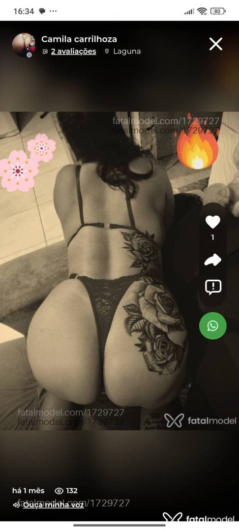 Acompanhante mulher com cabelo castanho de olhos castanhos em Laguna - Camila carrilhoza