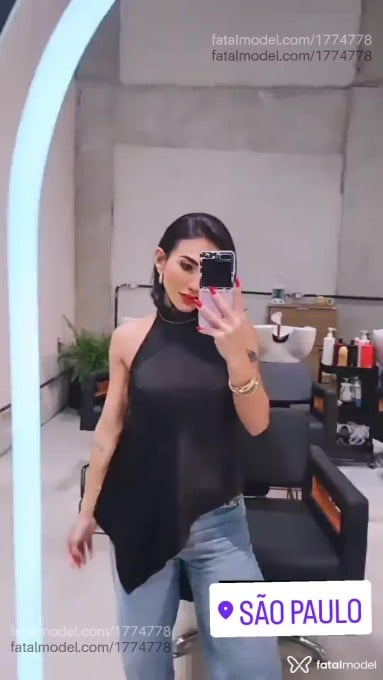 Acompanhante mulher trans morena (o) de olhos castanhos em São Paulo - Bella Pacheco