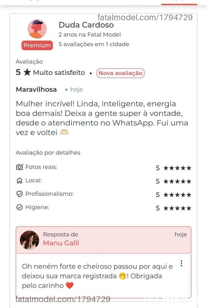 Acompanhante mulher com cabelo castanho de olhos castanhos - Manu Galli