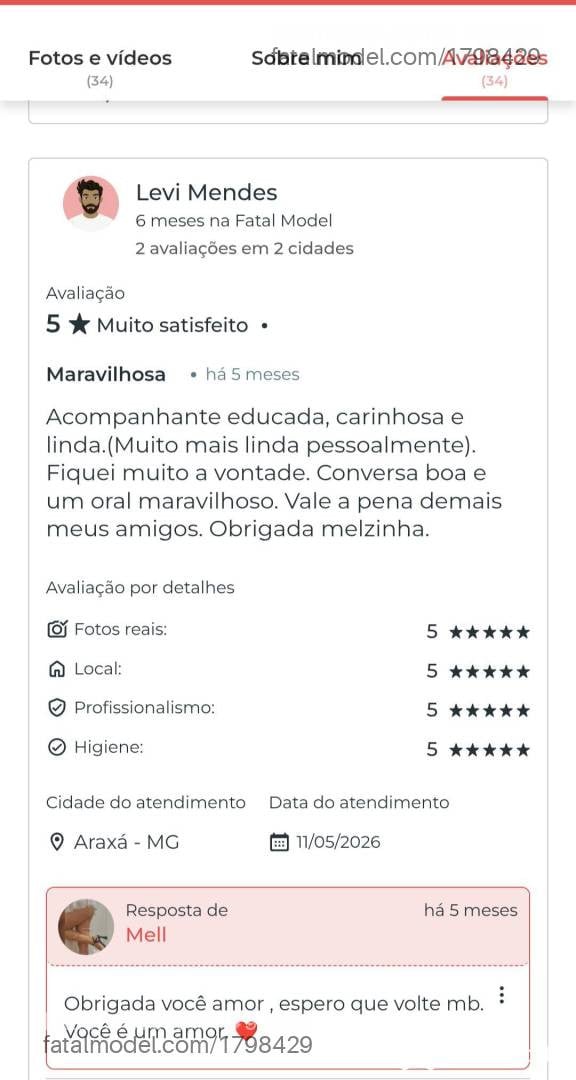 Acompanhante mulher com cabelo castanho de olhos castanhos - Mell