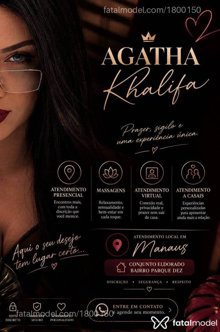 Acompanhante mulher morena (o) de olhos castanhos - Agatha Khalifa