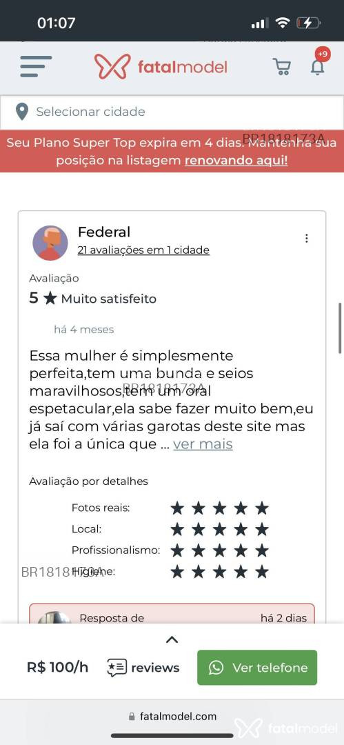 Acompanhante mulher morena (o) de olhos pretos em Rio de Janeiro - Serena Gomes