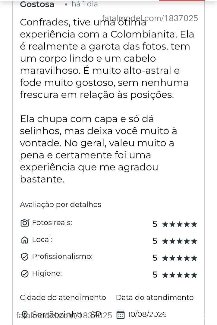 Acompanhante mulher com cabelo castanho de olhos castanhos - Colombianita