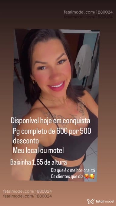 Acompanhante mulher morena (o) de olhos pretos em Vitória da Conquista - Bianca moura