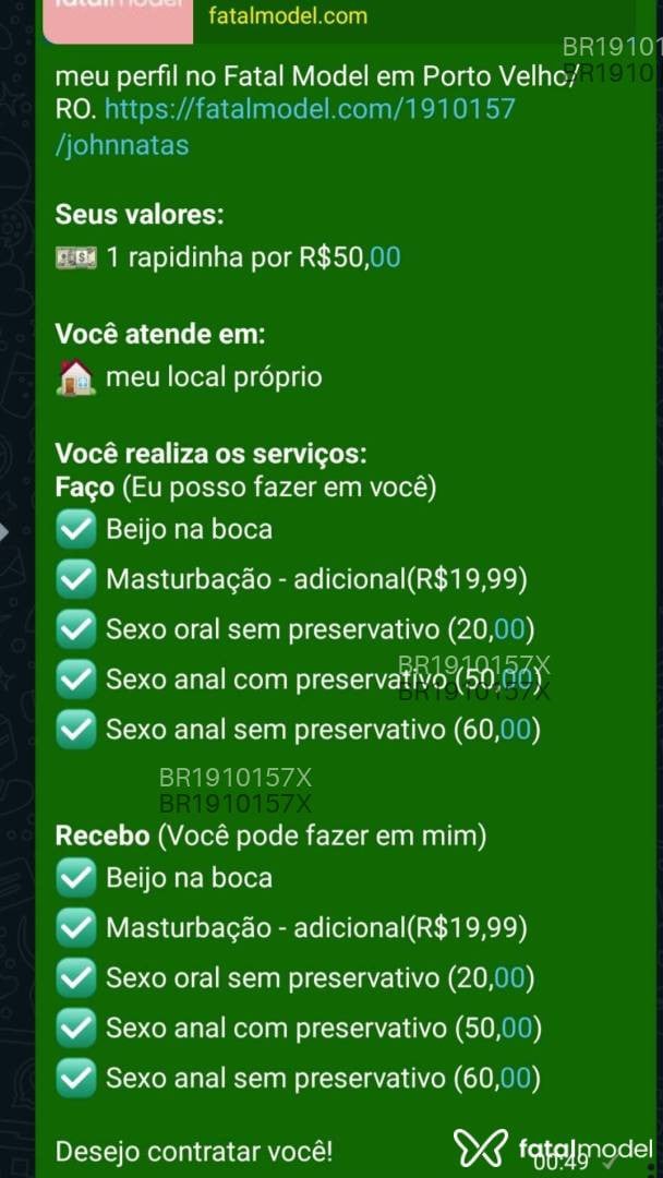 Acompanhante mulher trans morena (o) de olhos pretos em Porto Velho - Johnnatas