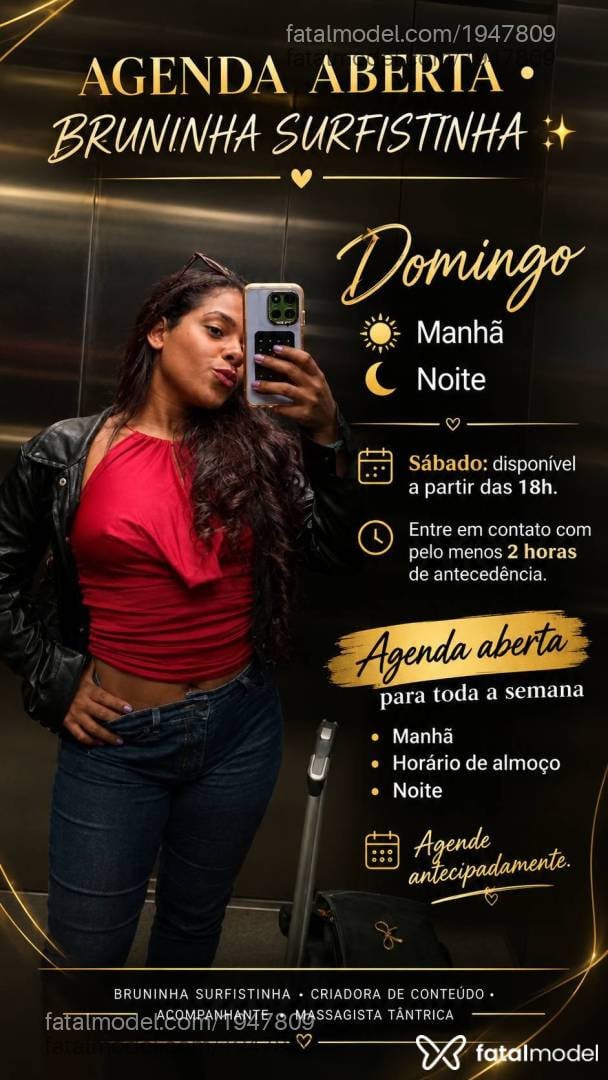 Acompanhante mulher com cabelo castanho de olhos castanhos - Bruninhaasurfis