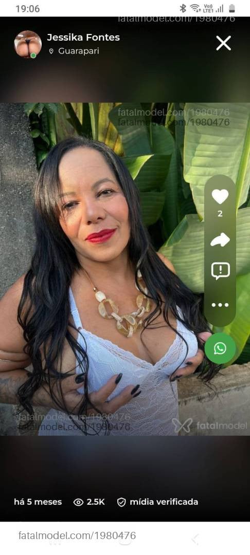 Acompanhante mulher com cabelo castanho de olhos castanhos - Jessika Fontes