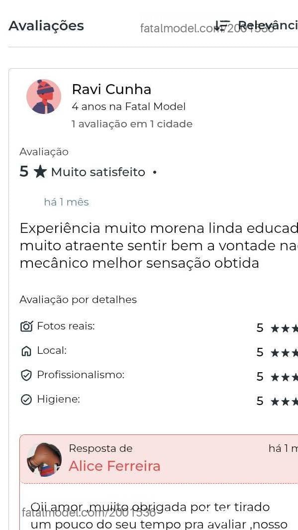 Acompanhante mulher morena (o) de olhos castanhos em Valença - Alice Ferreira