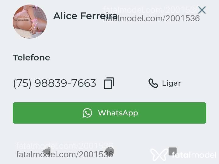 Acompanhante mulher morena (o) de olhos castanhos em Jequié - Alice Ferreira