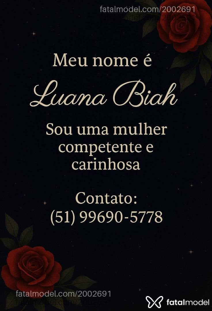 Acompanhante mulher trans morena (o) de olhos castanhos em Virtual - Luana Biah