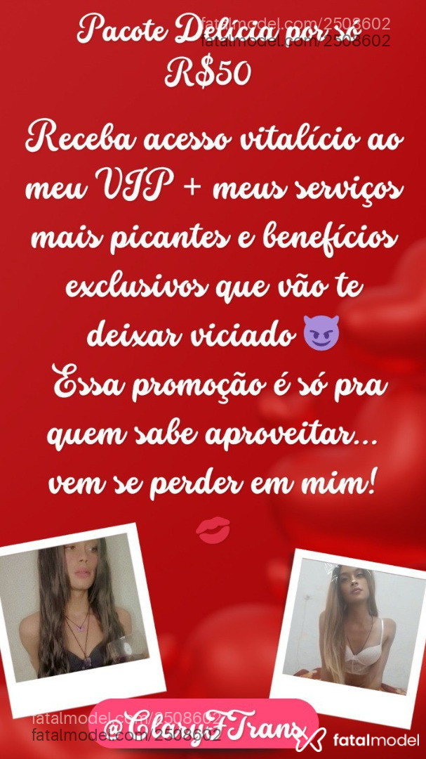 Acompanhante mulher trans morena (o) de olhos castanhos em Virtual - Claryfray