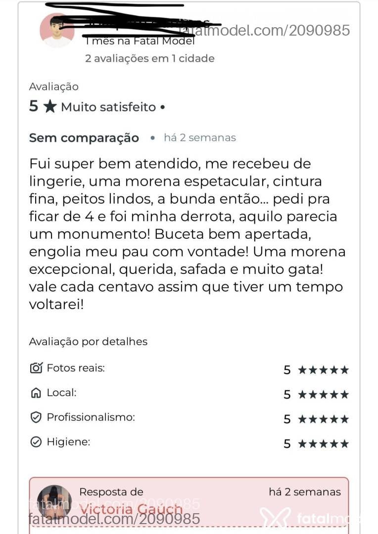 Acompanhante mulher morena (o) de olhos castanhos - Victoria Gaúch
